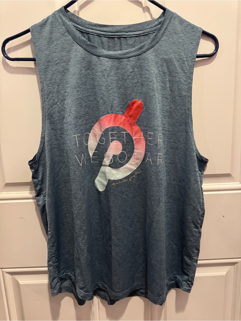 Peloton x Spiritual Gangster Together We Go Far Tank Top Graphic Ombre Logo Sz M